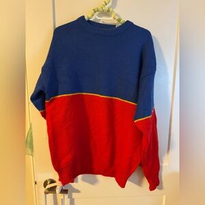 Vintage Cooper Cole Blue / Red Wool Sweater